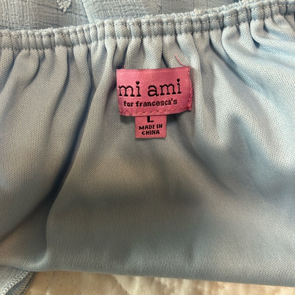 Mi Ami Light Blue Ruffle Dress - Picture 4 of 6